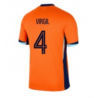 Fotballdrakt Herre Nederland Virgil van Dijk #4 Hjemmedrakt EM 2024 Kortermet